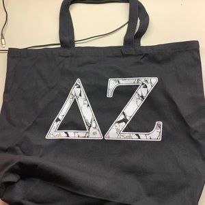 Delta Zeta black tote bag